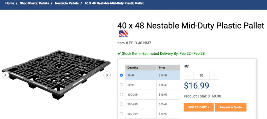 USA Made Pallets - Product Page