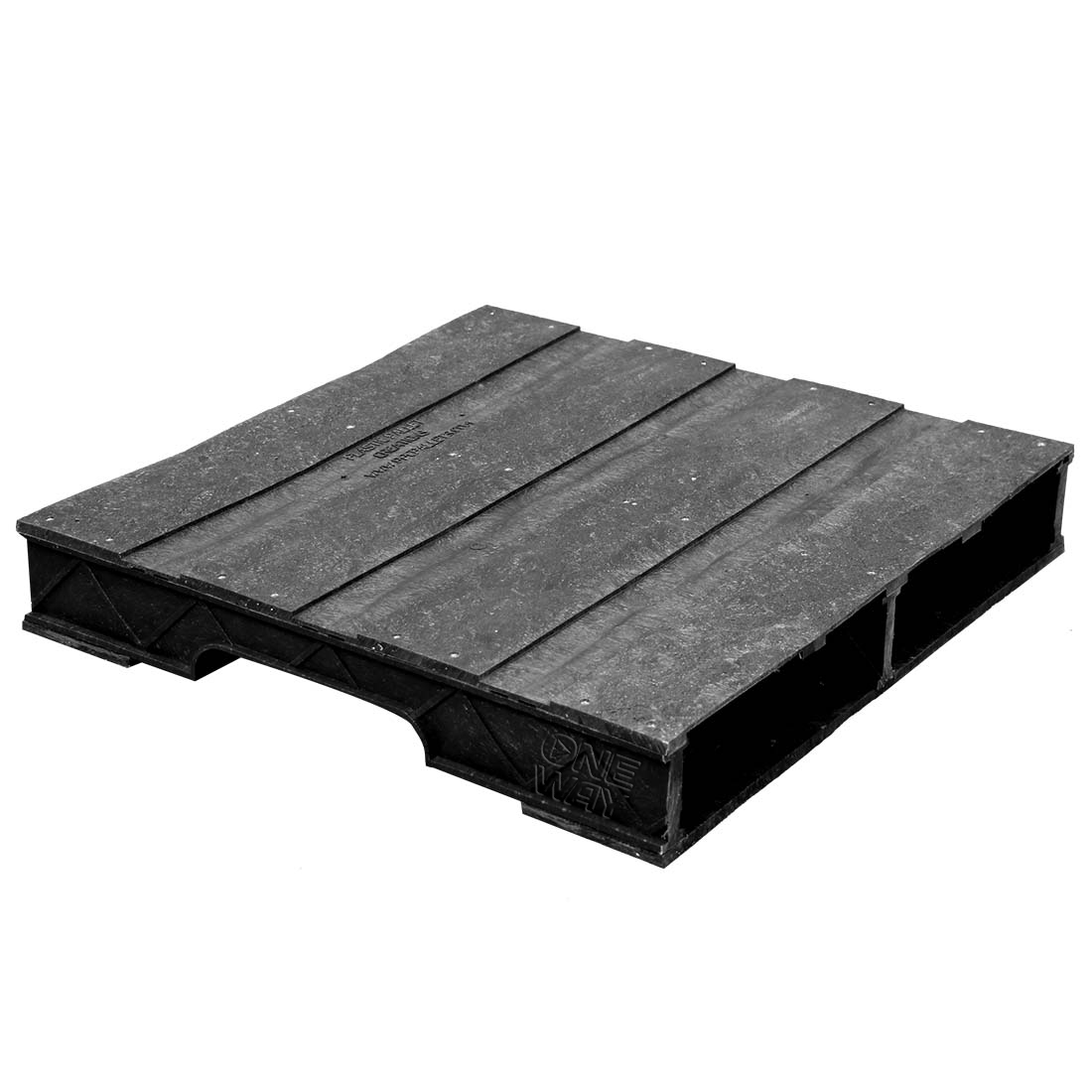 30 x 30 Stackable Solid-Deck Plastic Pallet - Black