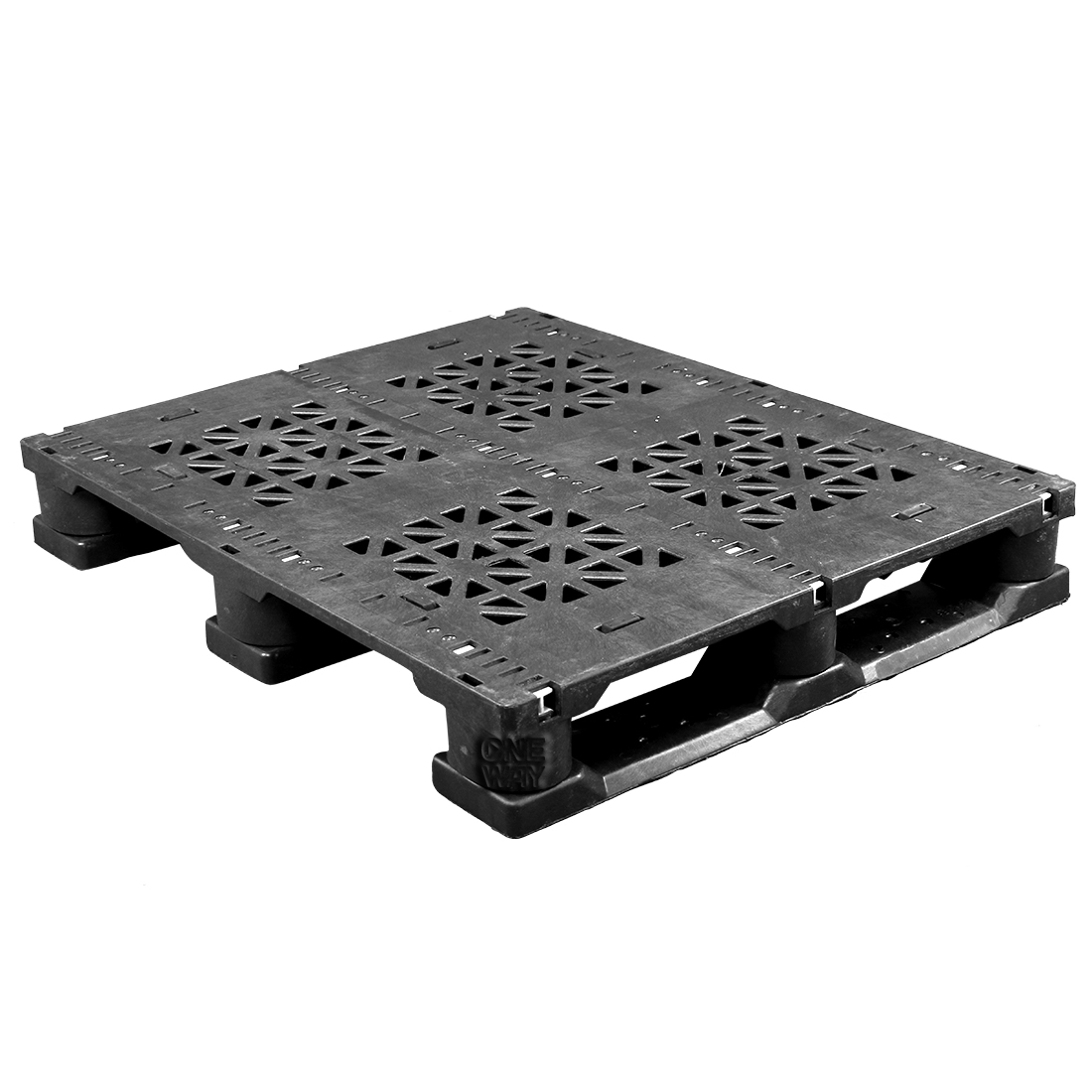 32 x 40 Rackable Plastic Beverage Pallet - 3 Runners - Fire Retardant