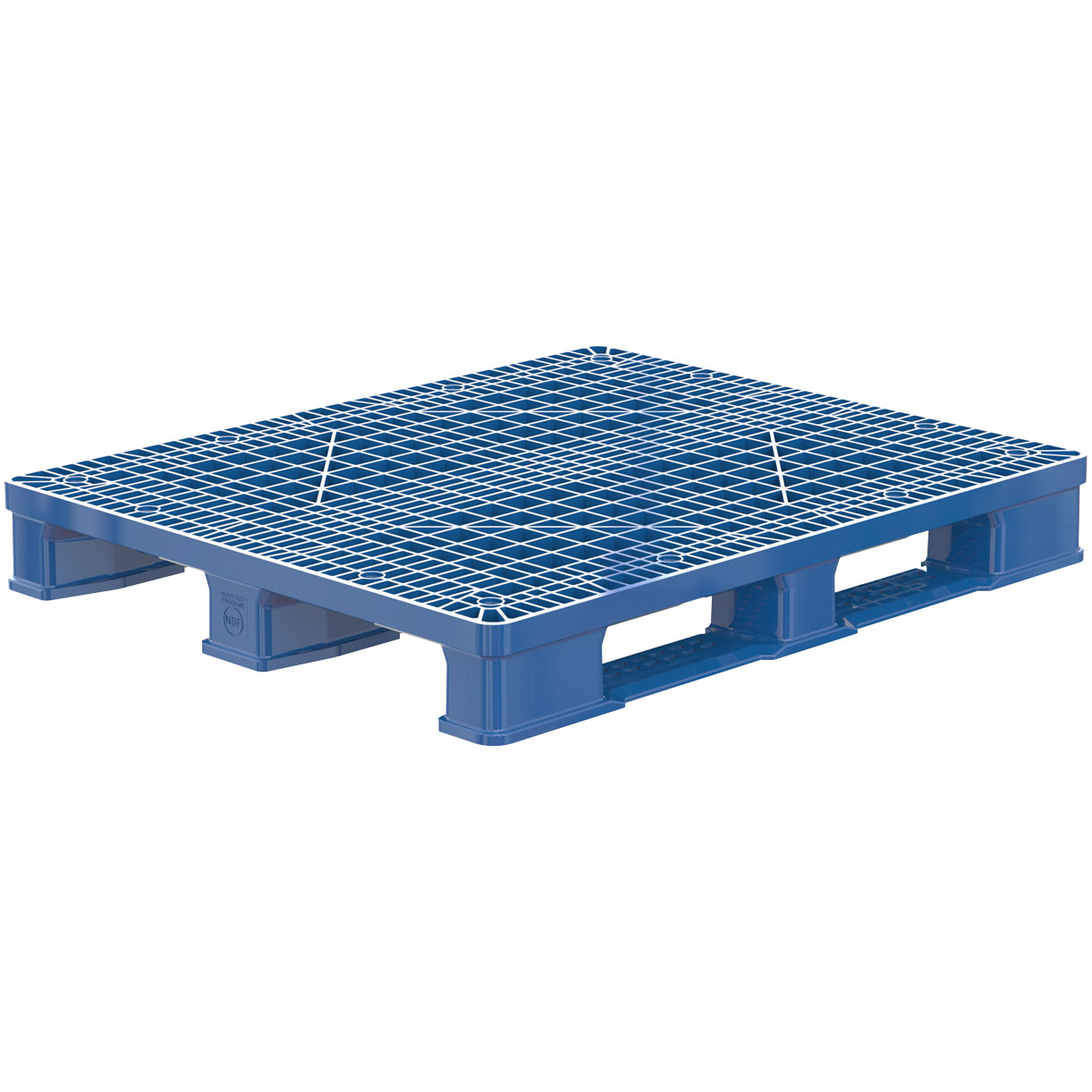 40 x 48 Rackable 3 Runner Plastic FDA Pallet - Blue
