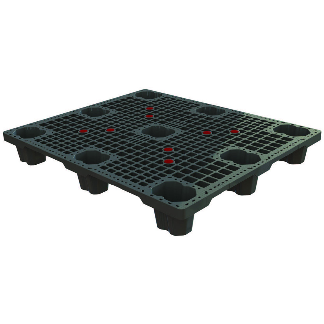 40 x 48 Neptune Nestable Mid-Duty Plastic Pallet w/Safety Lip