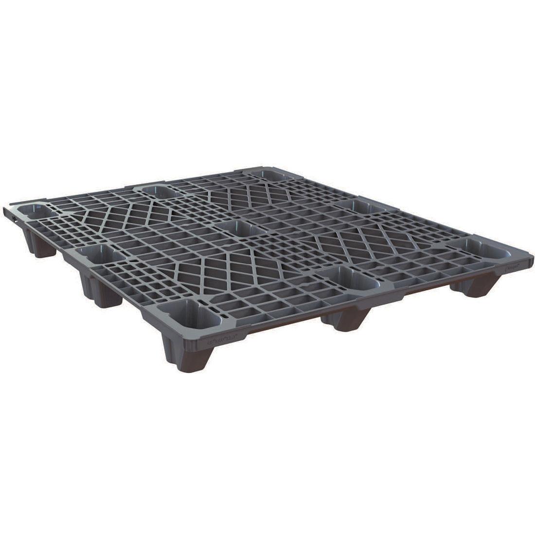 40 x 48 Nestable Light-Duty Open Deck Plastic Pallet w/ Safety Lip