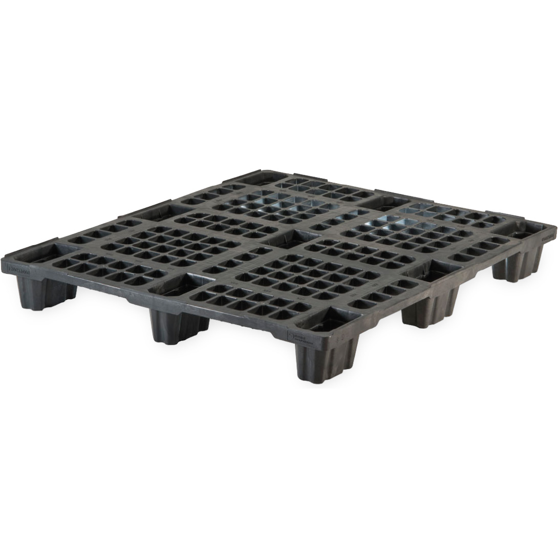 40 x 48 Nestable Mid-Duty Open Deck Plastic Pallet w/ Safety Lip