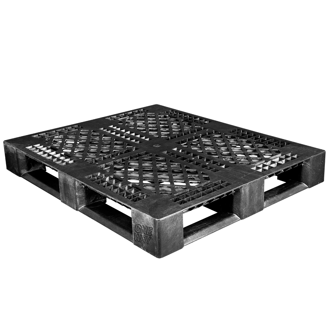 40 x 48 Rackable Picture Frame Plastic Pallet w/Safety Lip - Black