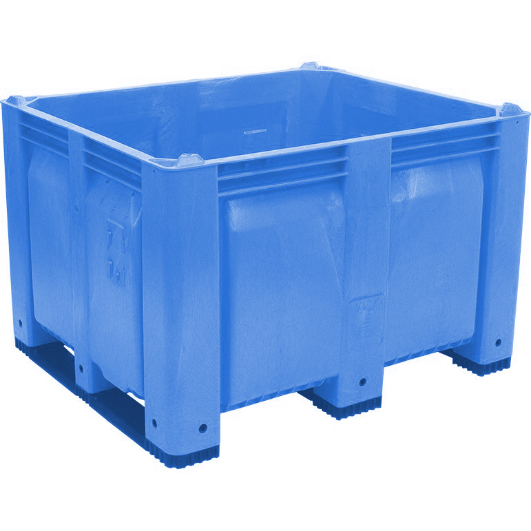 40 x 48 x 31 Solid Wall Container w/ Short Side Runners - Blue