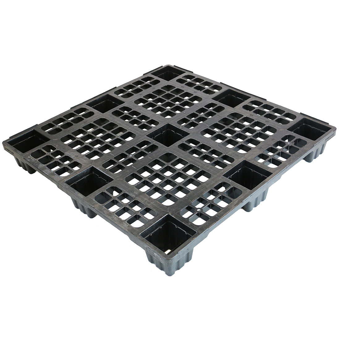 43.3 x 43.3 Nestable Mid-Duty Plastic Pallet w/ Safety Lip