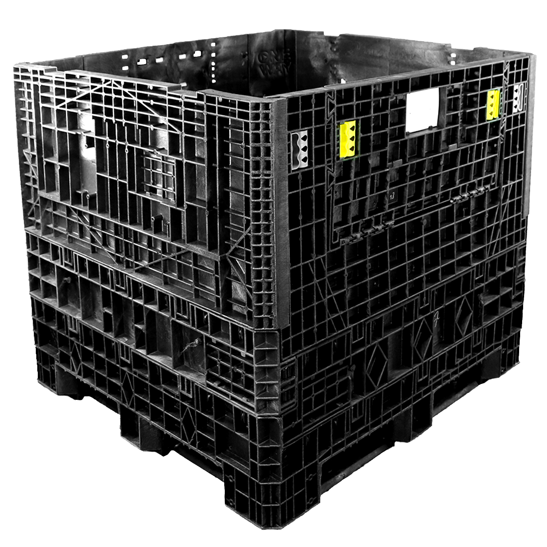 45 x 48 x 42 Solid Wall Plastic Collapsible Automotive Bulk Container