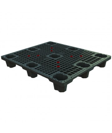 40 x 48 Neptune Nestable Mid-Duty Plastic Pallet with Safety Lip Plasgad PG4840 w/Lip OWS PP-O-40-NM8-L Repose Top