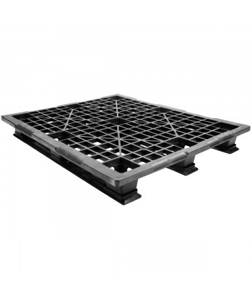 40 x 48 Stackable Light Duty Plastic Pallet 3 Runner Assembled OWS PP-O-40-SL7A Repose Top