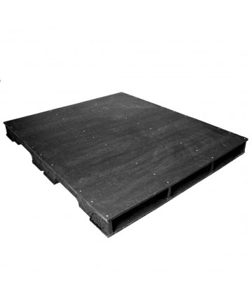 45 x 45 Stackable Solid-Deck Plastic Pallet - Black - PPC ppc4545-3 OWS PP-S-4545-RC Repose Top