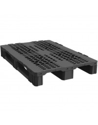 32 x 48 Rackable Stackable Plastic Euro Pallet With Lip- 3 Runner Plasgad PG1080 1200 x 800 OD (With Lip) OWS PP-O-3248-R-L