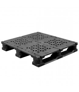 32 x 37 Fire Retardant Rackable Plastic Pallet - Greystone GS.37.32.3RO OWS PP-O-3237-R-FR Repose Top