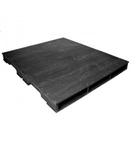 40 x 40 Stackable Solid-Deck Plastic Pallet - Black - PPC ppc4040-4B4SF OWS PP-S-4040-RC Repose Top