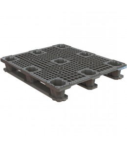 40 x 48 Neptune Rackable Mid-Duty Plastic Pallet - 3 Runner - Plasgad PG4840 + 3 Runners - OWS PP-O-40-RM8.3R Repose Top 2