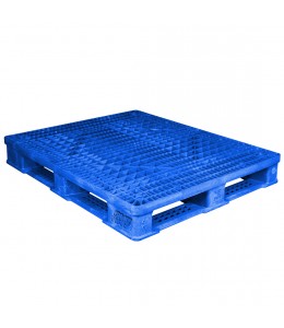 40 x 48 Rackable FDA Plastic Pallet w/Safety Lip - Polymer Solutions ProGenic 6_ Blue OWS PP-O-40-R4FDA-L-Blue Repose Top