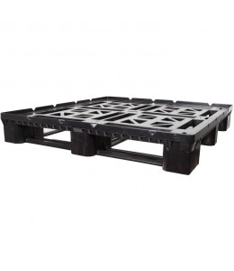 45 x 48 Heavy Duty Rackable Stackable Plastic Pallet - Full Perimeter Lip Greystone R4845-FP OWS PP-O-45-SD-FP Repose Top
