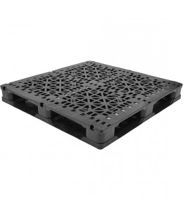 48 x 48 Rackable Stackable 3 Rod Plastic Pallet - Greystone GS.4848.6R.3LLD OWS PP-O-48-R2.003 Repose Top