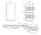 24 x 48 Stackable Solid-Deck Plastic Pallet - Black - OWS PP-S-2448-RC - ppc-2448-4B3SF-SS - Technical Drawing