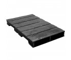 29 x 48 Stackable Solid-Deck Plastic Pallet - Black - Plastic Pallet Creations ppc2948-3 OWS PP-S-2948-RC Repose Top
