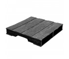 30 x 30 Stackable Solid-Deck Plastic Pallet - Black - PPC ppc3030-3 OWS PP-S-3030-RC Repose Top