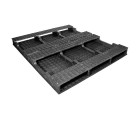 40 x 40 Stackable Solid-Deck Plastic Pallet - Black - PPC ppc4040-4B4SF OWS PP-S-4040-RC Repose Bottom