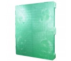 40 x 48 Green Rackable Plastic FDA Pallet - Decade PNH2001BL OWS PP-S-40-S5FDA-Green Standing 3-4