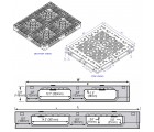 40 x 48 Heavy Duty Rackable Plastic Pallet - Greystone GS.48.40-RFA OWS PP-O-40-R2 Line Drawing