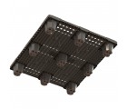 40 x 48 Neptune Nestable Mid-Duty Plastic Pallet with Safety Lip Plasgad PG4840 OWS w/Lip PP-O-40-NM8-L Repose Bottom