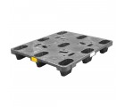 40 x 48 Nestable Heavy Duty Plastic Pallet - Black OWS PP-S-4048-N-PS-R Polymer Solutions Recycled NDP Pallet Repose - Top