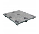 40 x 48 Nestable Solid Deck Plastic Pallet Medium Duty - Rotational Molding of UT The Bruin OWS PP-S-4048-NL8 Repose Top
