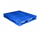40 x 48 Rackable FDA Plastic Pallet w/Safety Lip - Polymer Solutions ProGenic 6_ Blue OWS PP-O-40-R4FDA-L-Blue Repose Top