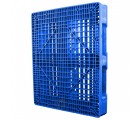 40 x 48 Rackable FDA Plastic Pallet - Polymer Solutions ProGenic 6_ Blue OWS PP-O-40-R4FDA Standing 3-4