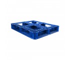 40 x 48 Rackable Plastic FDA Approved Solid Plastic Pallet - Blue - Polymer Solutions 8301 Blue OWS PP-S-40-R7FDA-Blue Repose bottom