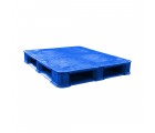 40 x 48 Rackable Plastic FDA Approved Solid Plastic Pallet - Blue - Polymer Solutions 8301 Blue OWS PP-S-40-R7FDA-Blue Repose top(1)