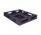 40 x 48 Rackable Plastic Pallet - Polymer Solutions ProGenic 6_ Black OWS PP-O-40-R4 Repose Bottom