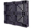 40 x 48 Rackable Plastic Pallet - Polymer Solutions ProGenic 6_ Black OWS PP-O-40-R4 Standing 3-4 Bottom