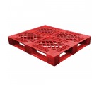 40 x 48 Rackable Stackable FDA Pallet - Red - Polymer Solutions Progenic 6  OWS PP-O-40-R5FDA-Red Repose Top