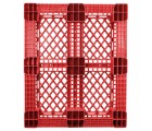 40 x 48 Rackable Stackable FDA Pallet - Red - Polymer Solutions Progenic 6 OWS PP-O-40-R5FDA-Red Standing Bottom HeadOn