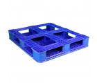 40 x 48 Rackable Ventilated Plastic Pallet - Blue - Polymer Solutions DLR Blue OWS PP-O-40-R7FM-Blue Repose Bottom