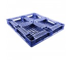 40 x 48 Stackable FDA Approved Plastic Pallet - Blue - Polymer Solutions ProGenic-LD OWS PP-O-40-S4FDA-Blue Repose Top