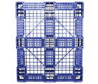 40 x 48 Stackable FDA Approved Plastic Pallet - Blue - Polymer Solutions ProGenic-LD OWS PP-O-40-S4FDA-Blue Standing Bottom HeadOn