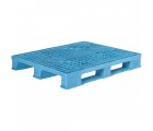 40 x 48 Stackable FDA FM Approved Fire Retardant 3 Runner Plastic Pallet - Blue - Polymer Solutions ProGenic 5in - HDPE - FM 3-Runner in Blue OWS PP-O-40-S4FM.3R-Blue Repose Top