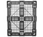 40 x 48 Stackable Fire Retardant Plastic Pallet - Black - Polymer Solutions ProGenic-LD OWS PP-O-40-S4FM-BlackStanding Bottom HeadOn