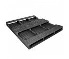 40 x 48 Stackable Solid-Deck Plastic Pallet - Black - PPC ppc4048-3 OWS PP-S-4048-RC Repose Bottom