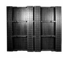 40 x 48 Stackable Solid-Deck Plastic Pallet - Black - PPC ppc4048-3 OWS PP-S-4048-RC Standing Bottom HeadOn