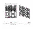 40 x 48 x 5.1 Nestable Light Duty Plastic Pallet - OWS PP-O-40-NL7 - Drawing