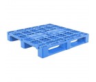 43 x 43 Rackable Stackable Plastic Pallet w/Metal Rods - Blue - 3 Runners - DARML4001 - PP-O-4343-R1.3R.003-Blue Repose Top