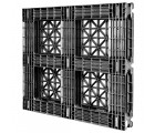 44 x 48 Rackable Stackable Plastic Pallet - Greystone GS.44.48.000 OWS PP-O-4448-R Standing Bottom 3-4