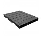 44 x 56 Stackable Solid-Deck Plastic Pallet - Black - PPC ppc4456-3 OWS PP-S-4456-RC Repose Top