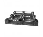 45 x 48 Heavy Duty Rackable Stackable Plastic 6 Runner Pallet- Greystone R4845 OWS PP-O-45-SD Repose Bottom